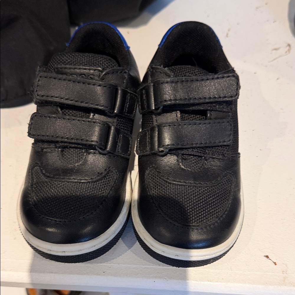 Hugo Boss Kids Black Sneakers with Velcro